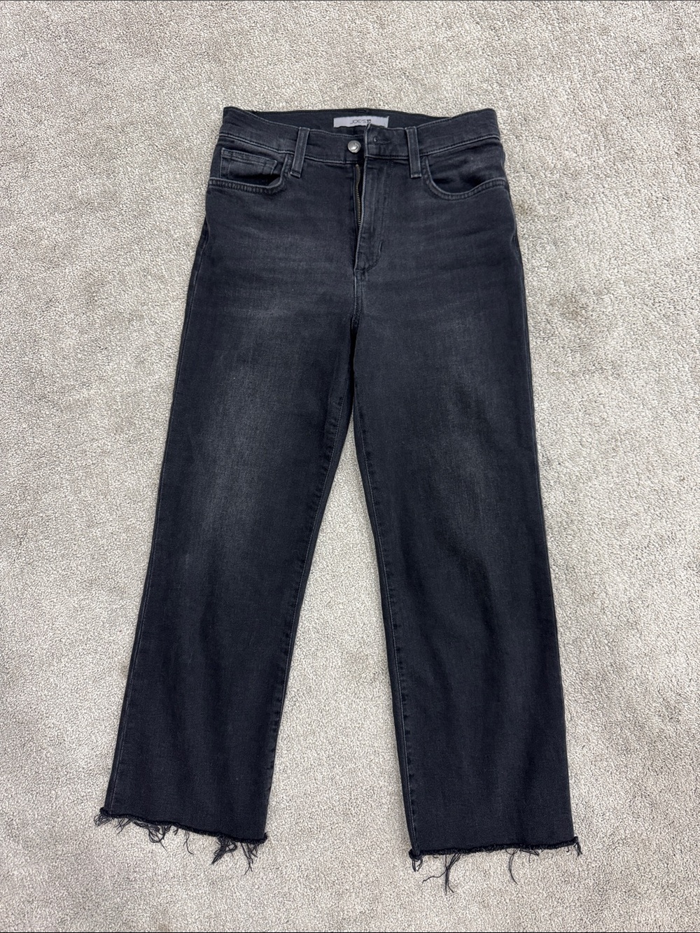 Joe's Women's Jeans Black Straight Leg Jeans with Frayed Hem - size 27